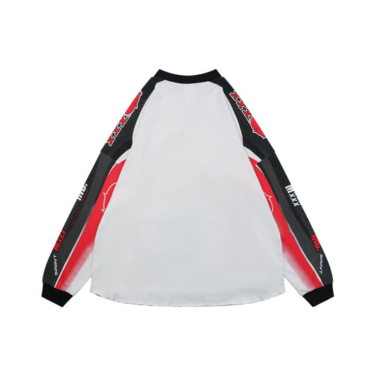Saint Michael FW25 “Little Devil/Angel” Racing Print Long-Sleeve T-Shirt