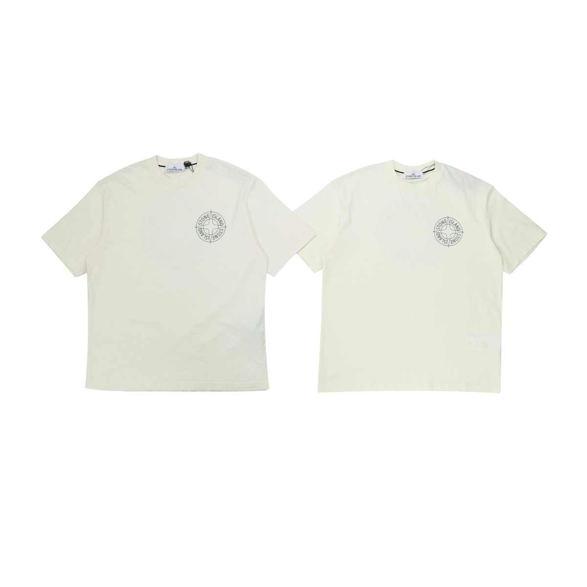 Stone Island Circle Star Logo Print Short-Sleeve T-Shirt