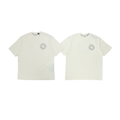 Stone Island Circle Star Logo Print Short-Sleeve T-Shirt
