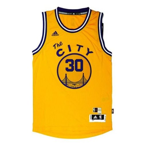 adidas Stephen Curry Golden State Warriors No. 30 City Edition Jersey - Yellow