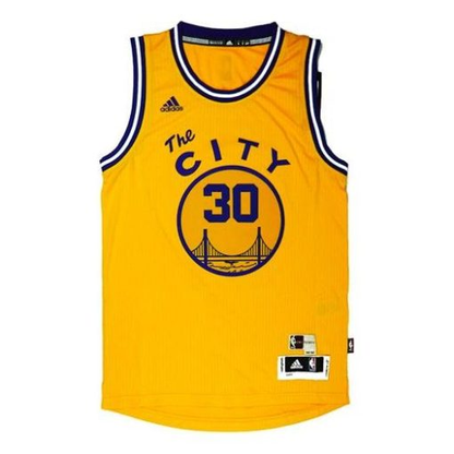 adidas Stephen Curry Golden State Warriors No. 30 City Edition Jersey - Yellow