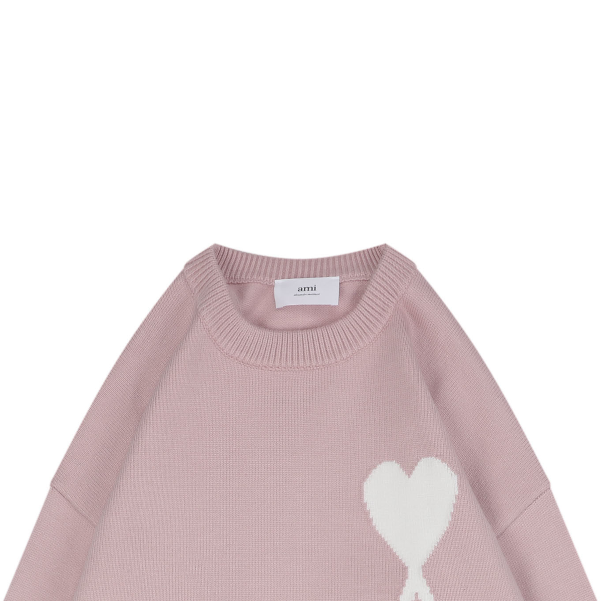 AMI Paris Heart-Jacquard Crew-Neck Sweater