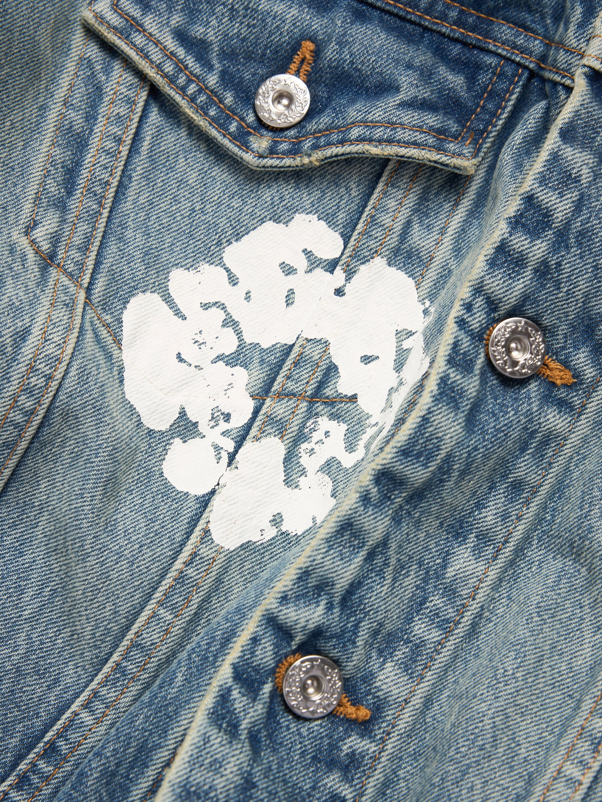 Denim Tears Cotton Wreath Denim Jacket | Light Wash