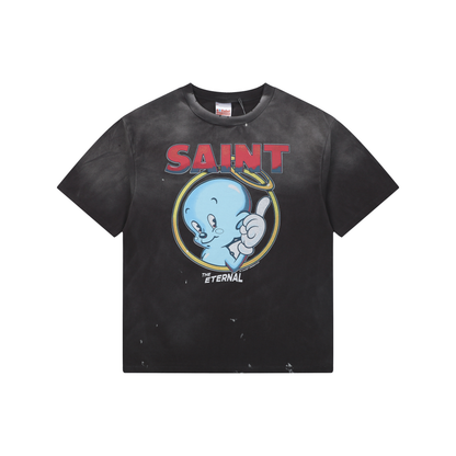 Saint Michael Blue Little Angel Print Short-Sleeve T-Shirt