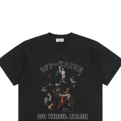 Off-White Madonna Print Washed T-Shirt | Short-Sleeve