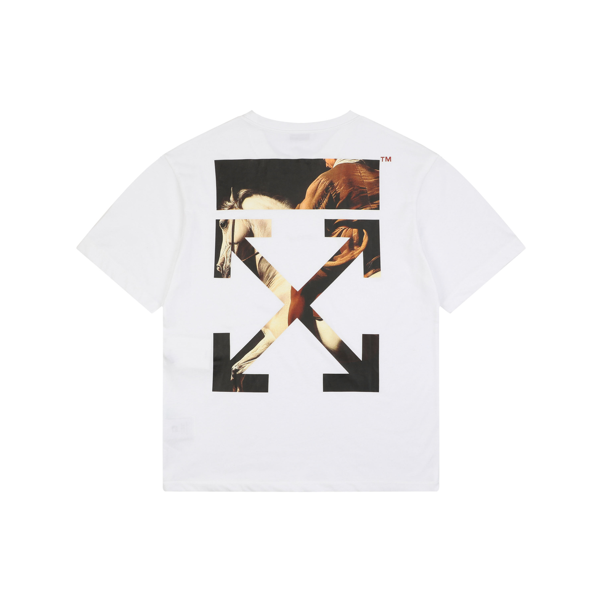 Off-White Horse-Riding Arrow Print T-Shirt | White Short-Sleeve
