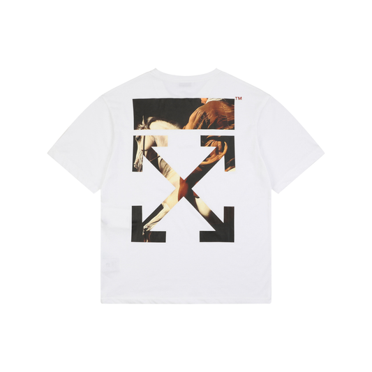 Off-White Horse-Riding Arrow Print T-Shirt | White Short-Sleeve