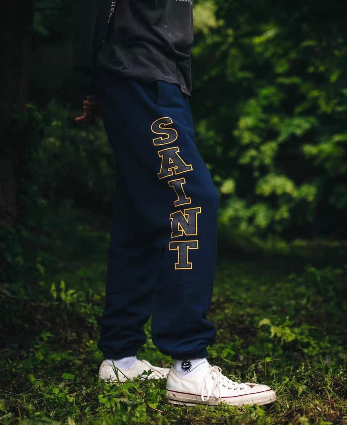 Saint Michael Reflective Angel Logo Print Trousers