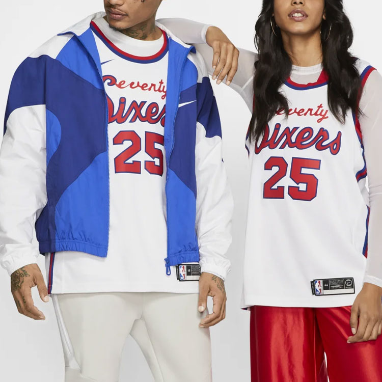 Nike Philadelphia 76ers Simmons #2 White Throwback Swingman Jersey