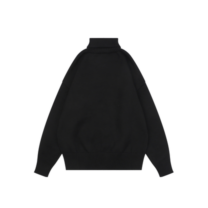AMI Paris Heart-Jacquard Turtleneck Sweater | Knit Pullover