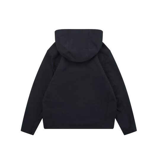 Kailas Outdoor Softshell Hooded Jacket – Black | Windproof Stretch Fleece-Lined Hiking Jacket