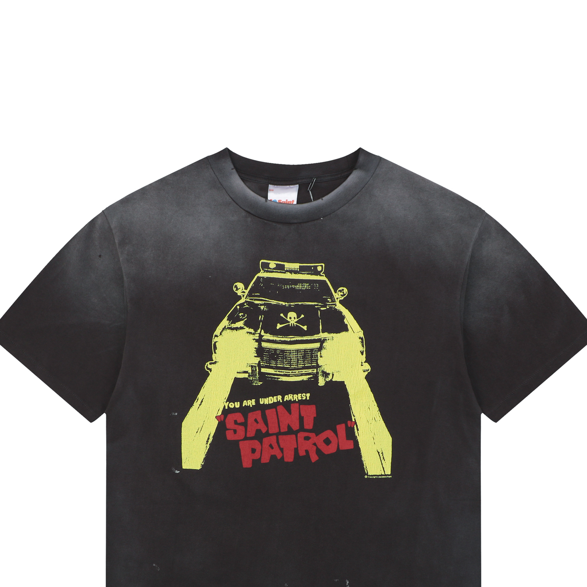 Saint Michael Hell Police Car Patrol Graphic Short-Sleeve T-Shirt