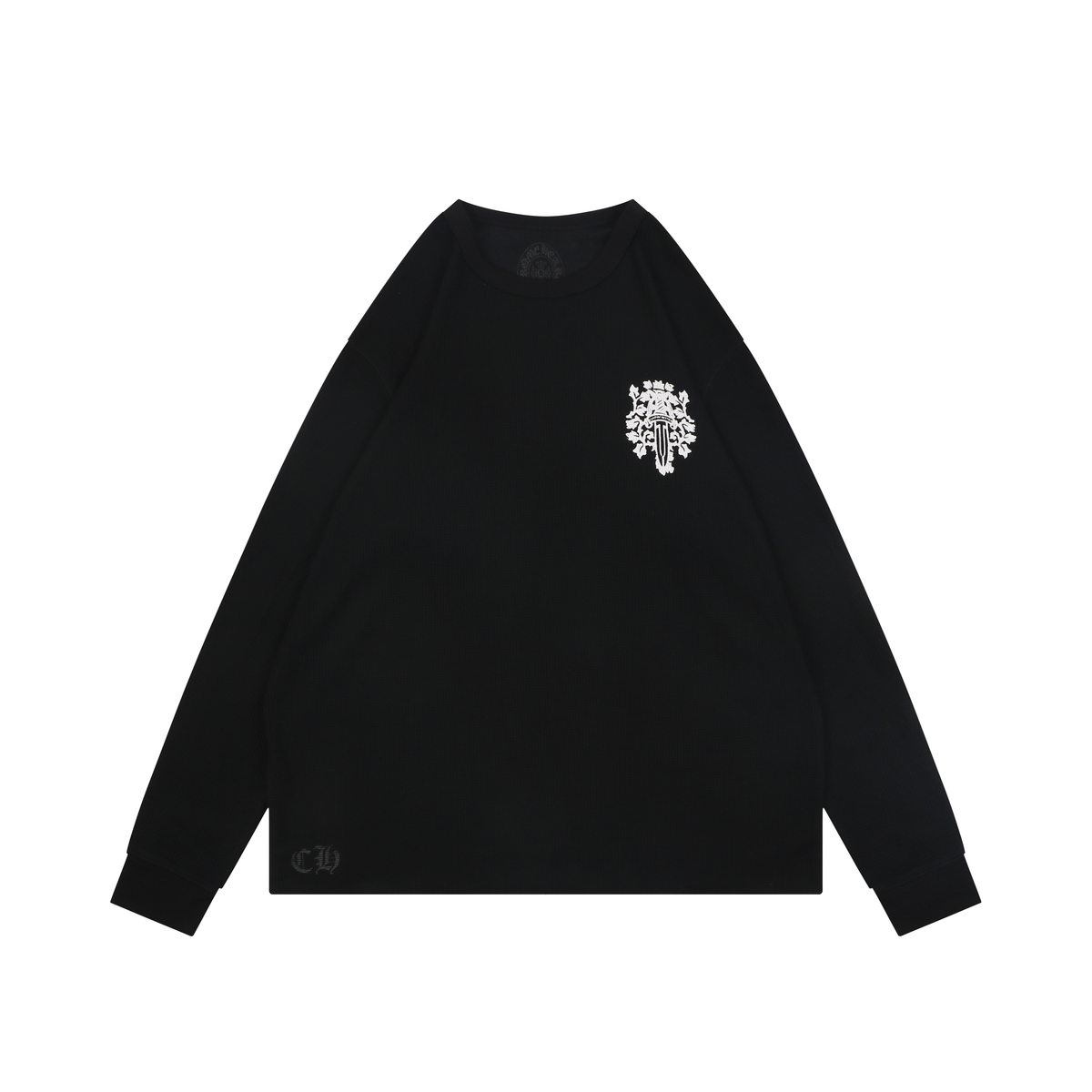 Chrome Hearts Waffle-Knit Long-Sleeve T-Shirt