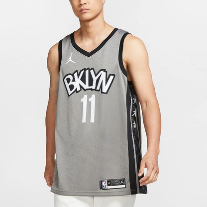 Jordan Brand  Brooklyn Nets #11 Kyrie Irving Swingman Jersey – Grey | 2020-21 Statement Edition