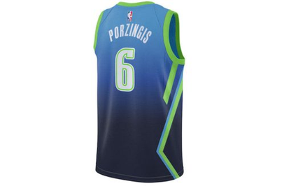 Nike Dallas Mavericks No. 6 Blue SW Fan Edition Basketball Jersey