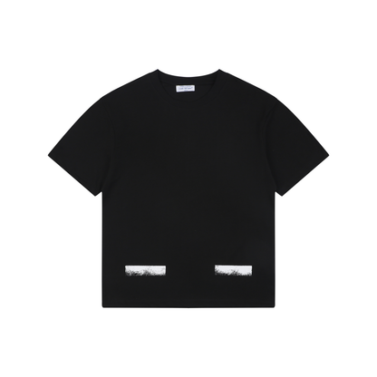 Off-White Inkjet Line Print T-Shirt | Black Short-Sleeve