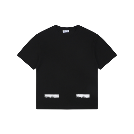 Off-White Inkjet Line Print T-Shirt | Black Short-Sleeve