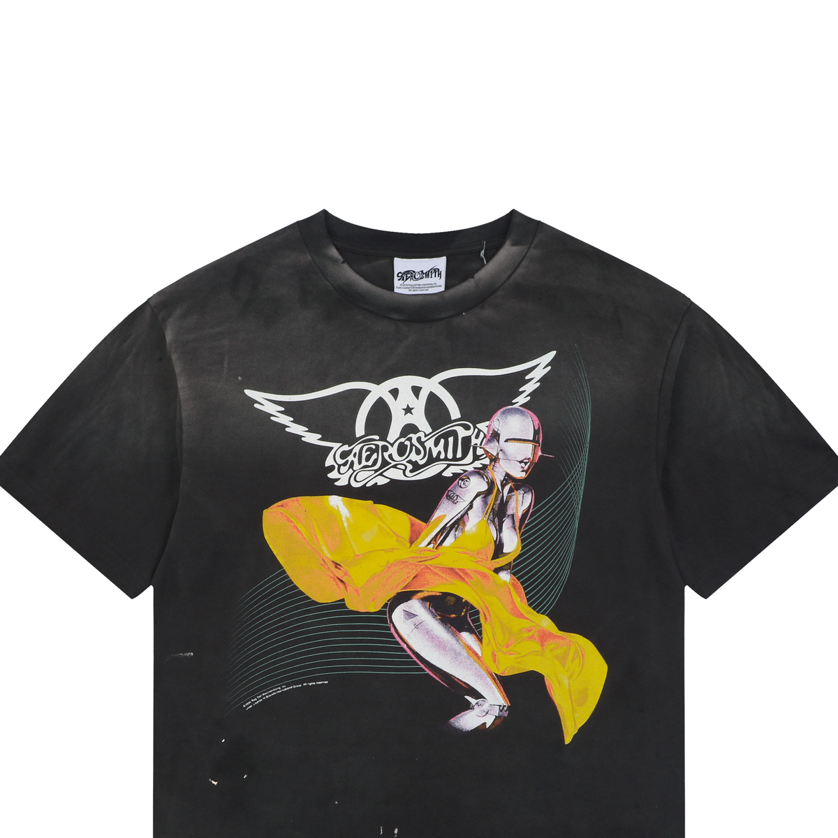 Saint Michael Yellow Dress Mechanical Marilyn Print Short-Sleeve T-Shirt