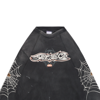 Saint Michael Spiderweb Print Long-Sleeve T-Shirt