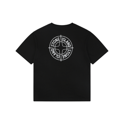 Stone Island Circle Star Logo Print Short-Sleeve T-Shirt