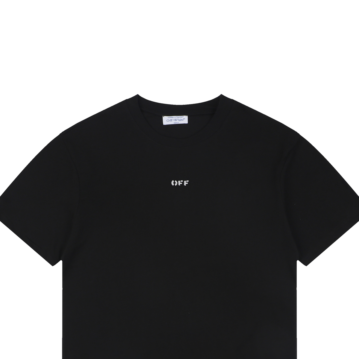 Off-White Beaded Line T-Shirt | Black Short-Sleeve