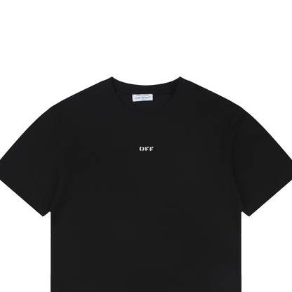 Off-White Beaded Line T-Shirt | Black Short-Sleeve