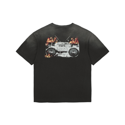 Saint Michael Flame Cassette Player Graphic Short-Sleeve T-Shirt