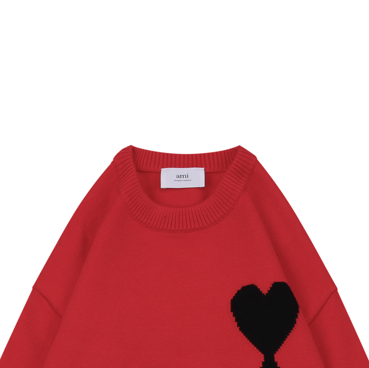 AMI Paris Heart-Jacquard Crew-Neck Sweater