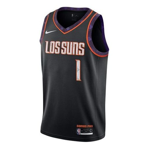 Nike Phoenix Suns “Los Suns” City Edition Swingman Fan Jersey – #1 Devin Booker | Black  Jersey