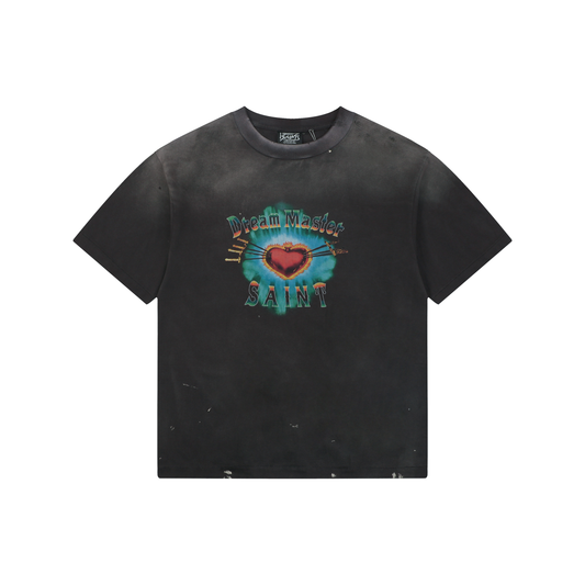 Saint Michael Piercing Sword Print Short-Sleeve T-Shirt