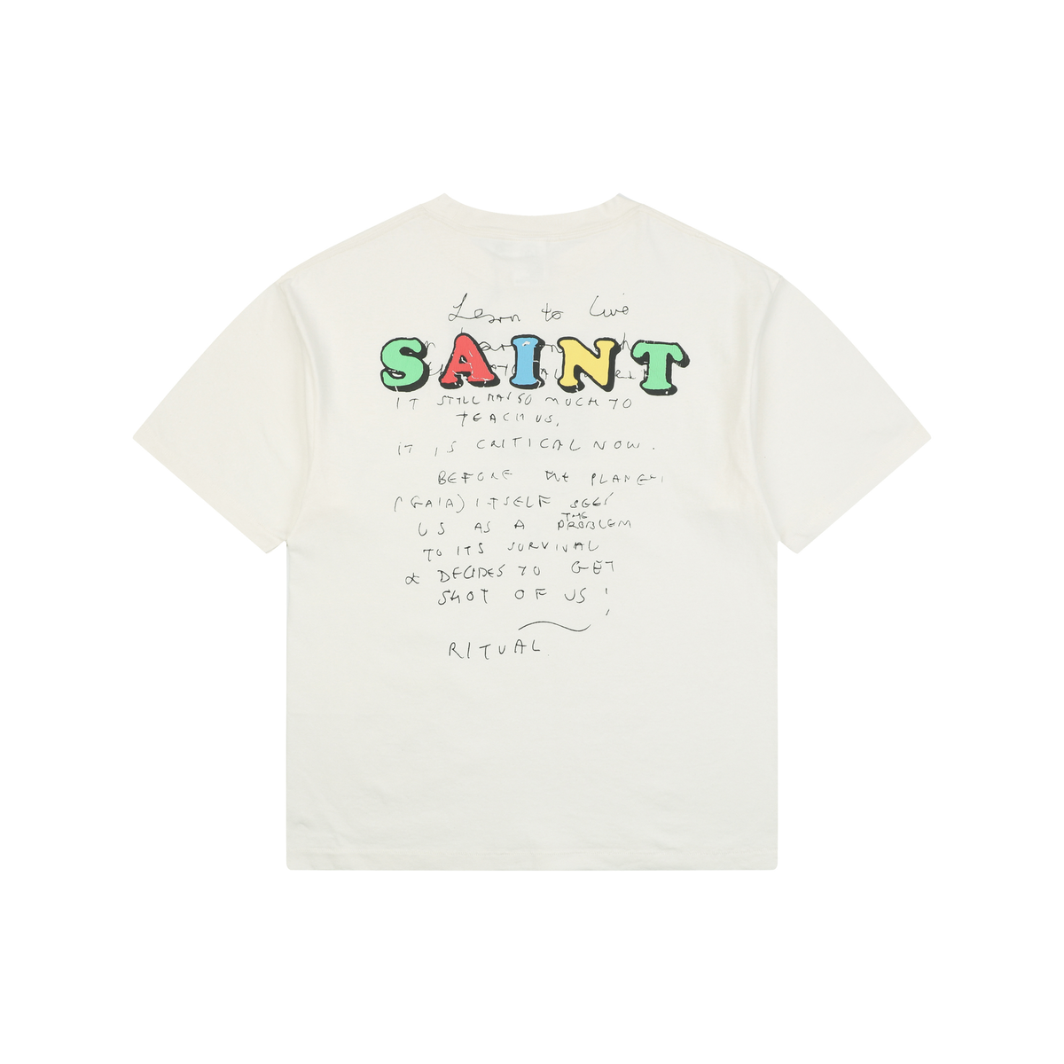 Saint Michael Einstein Print Short-Sleeve T-Shirt