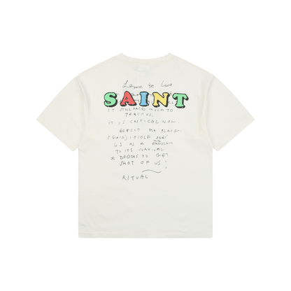 Saint Michael Einstein Print Short-Sleeve T-Shirt