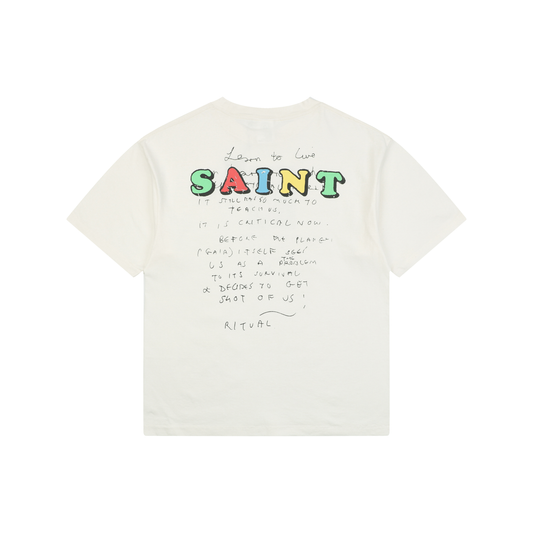 Saint Michael Einstein Print Short-Sleeve T-Shirt
