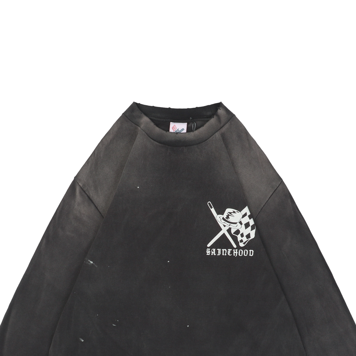 Saint Michael Skull Helmet Print Long-Sleeve T-Shirt