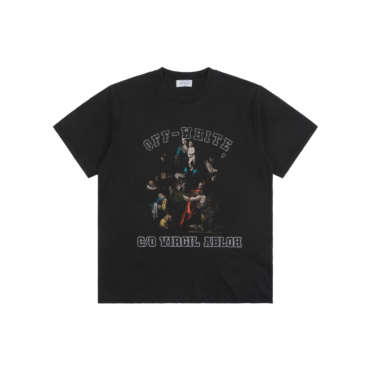 Off-White Madonna Print Washed T-Shirt | Short-Sleeve