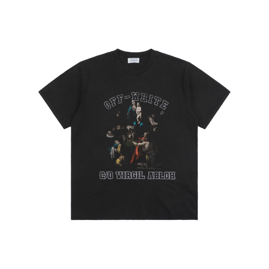 Off-White Madonna Print Washed T-Shirt | Short-Sleeve