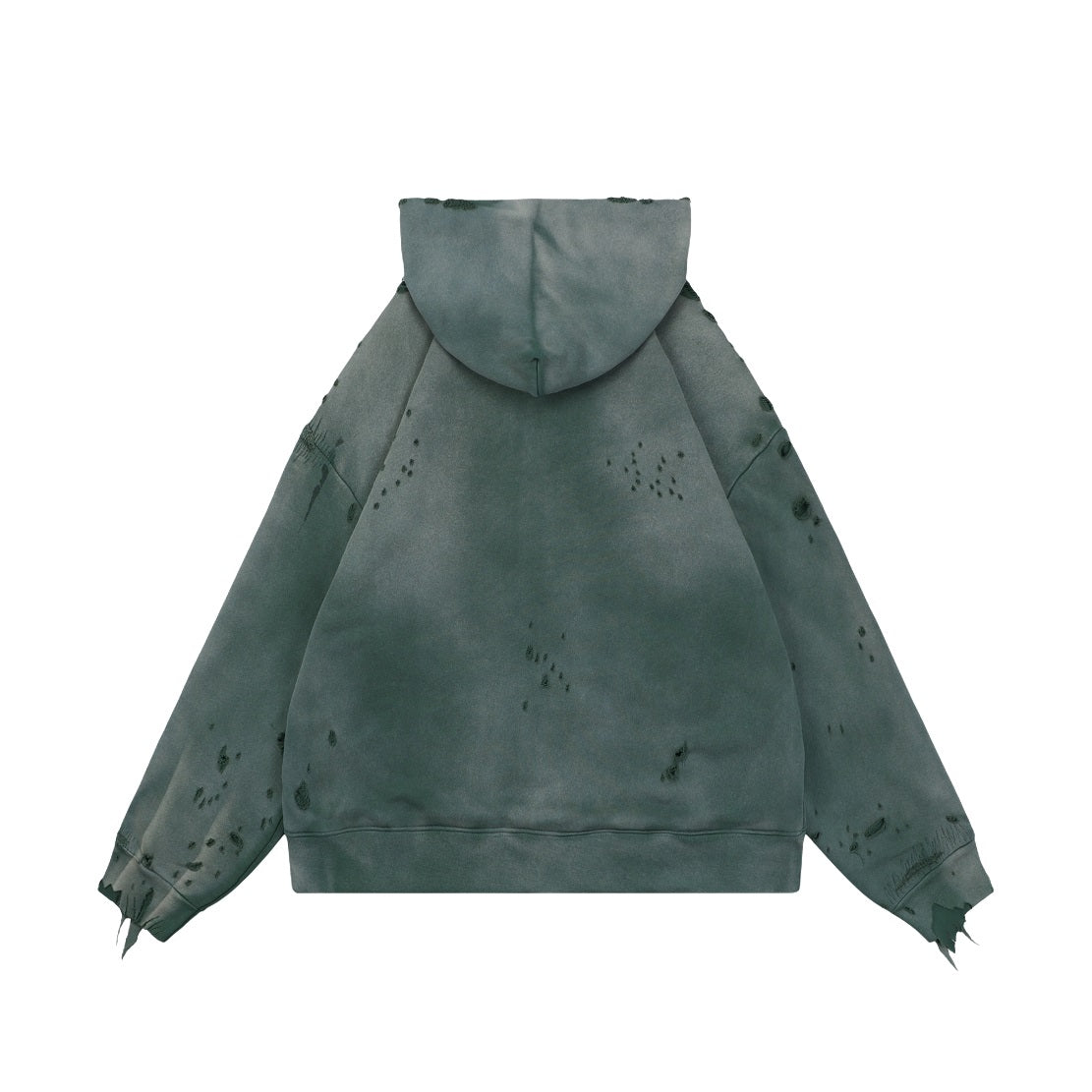 Saint Michael Double-Layer Distressed Waffle-Knit Hoodie