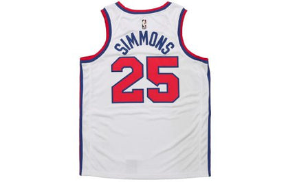Nike Philadelphia 76ers Simmons #2 White Throwback Swingman Jersey