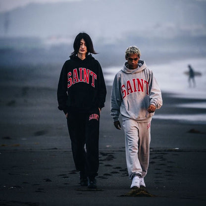 Saint Michael Saint Red Letter Print Hoodie