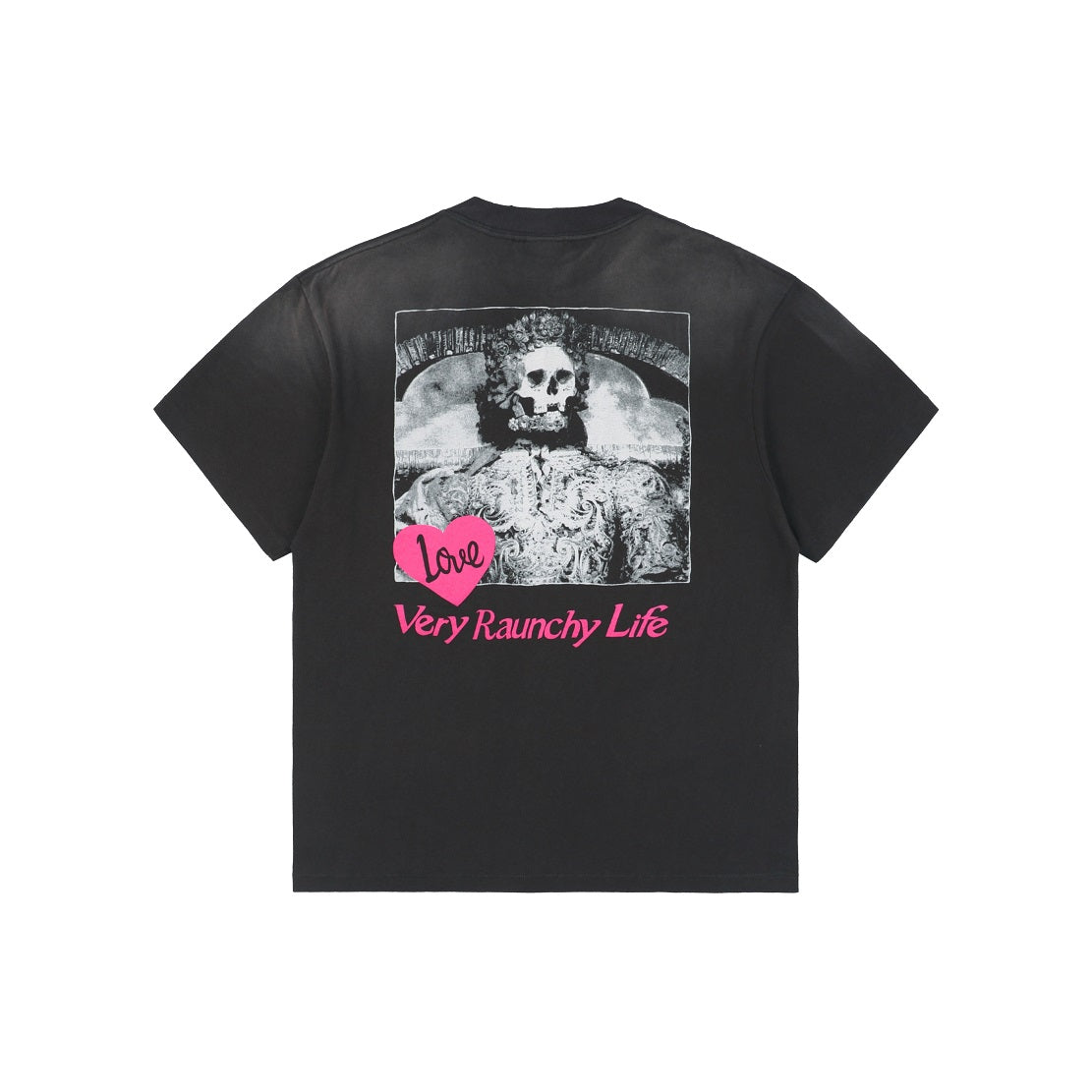 Saint Michael SS25 Floral Skull Print Short-Sleeve T-Shirt