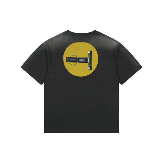 Saint Michael Distressed Smiley Print Short-Sleeve T-Shirt
