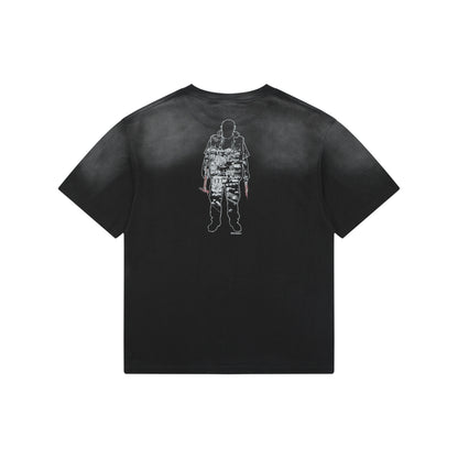 Saint Michael Anime Graphic Short-Sleeve T-Shirt