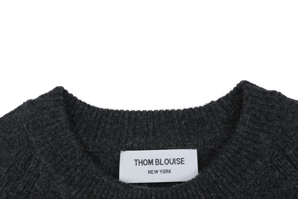 Thom Browne 4-Bar Wool Crewneck Sweater