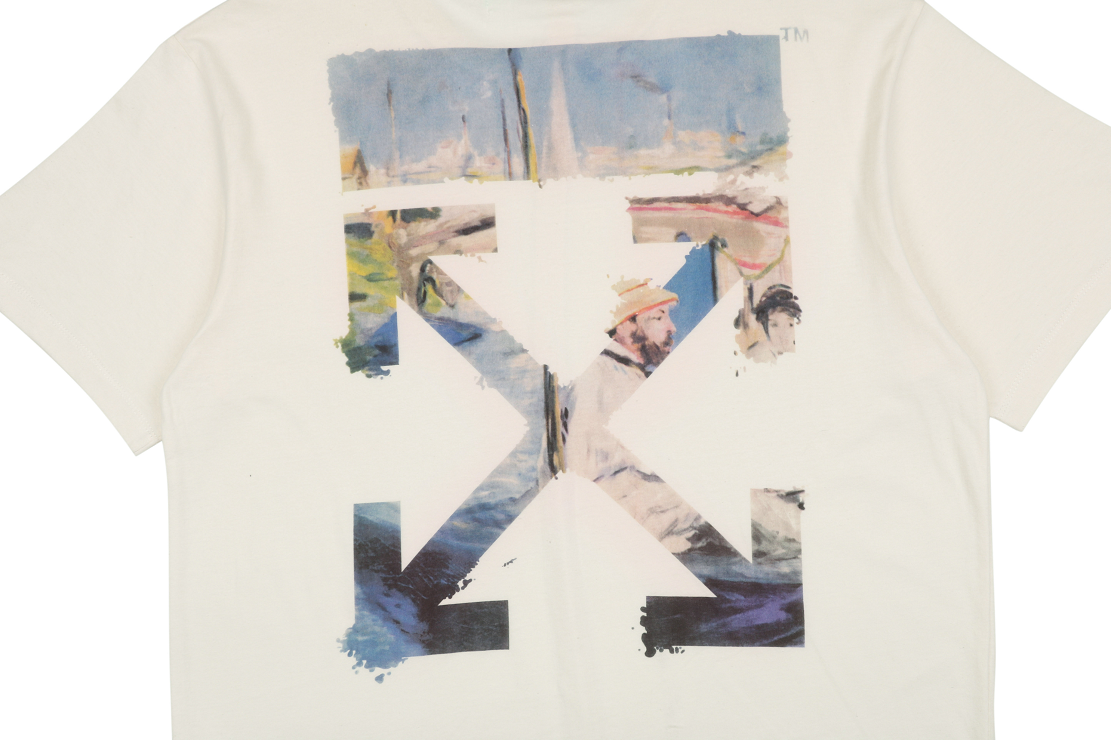 Off-White Watercolor Oil Painting Arrow Print T-Shirt | Short-Sleeve