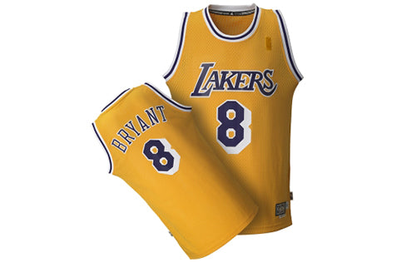 adidas Kobe Bryant Los Angeles Lakers Vintage Jersey - Yellow