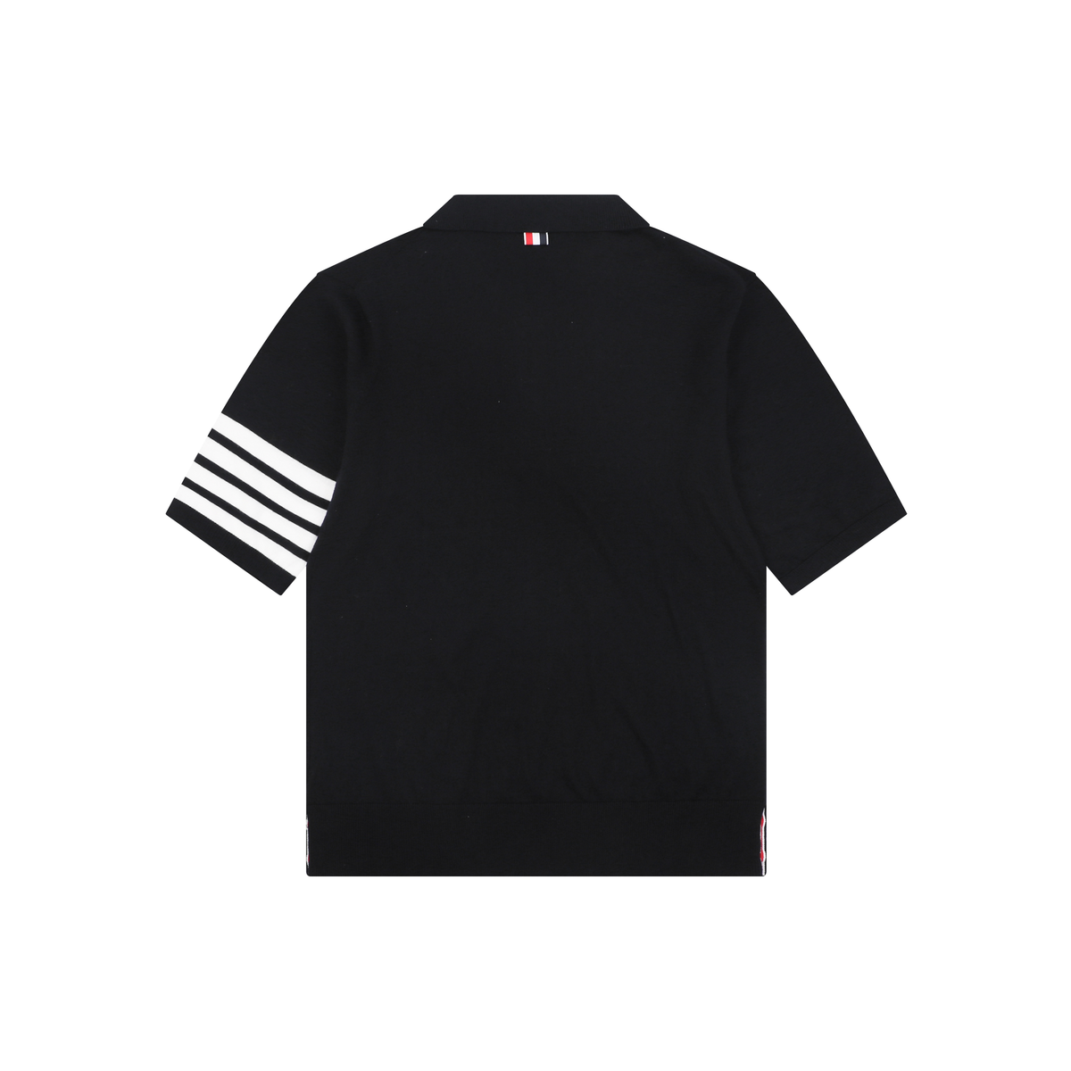 Thom Browne 5-Button Short-Sleeve Polo | Tennis Racket Motif