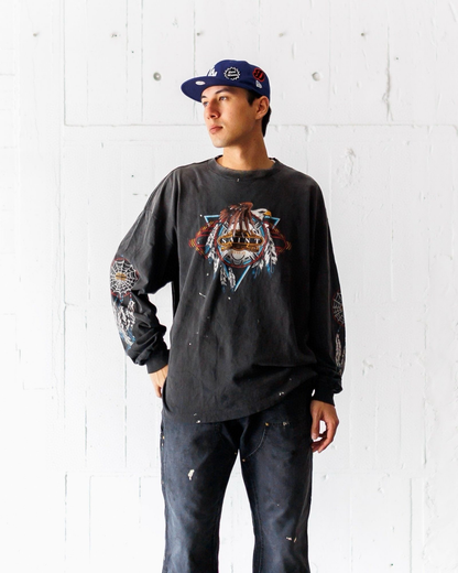 Saint Michael Flying Eagle Feather Print Long-Sleeve T-Shirt