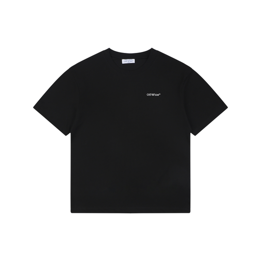 Off-White Distressed Metal Boat Rack Graphic T-Shirt | Black Short-Sleeve