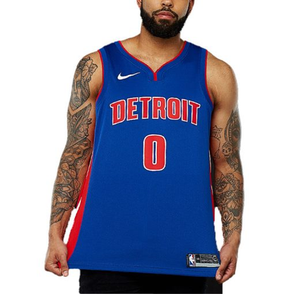 Nike Detroit Pistons Away SW Fan Edition Basketball Jersey, Blue