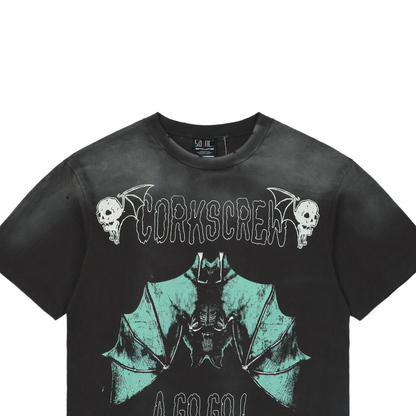 Saint Michael Upside-Down Bat Graphic Short-Sleeve T-Shirt